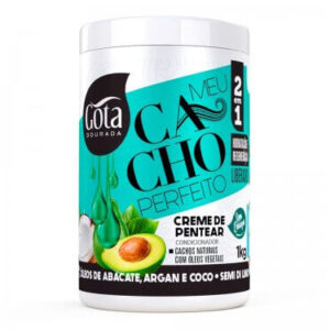 Creme de Pentear Meu Cacho Perfeito Óleo de Abacate, Argan e Coco Gota Dourada 1k