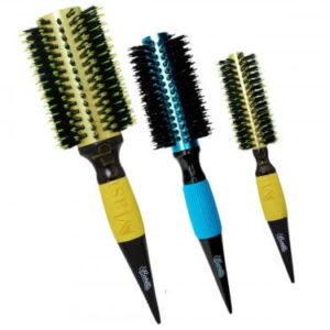 Kit 3 Escovas Profissionais Bonitta Amarelo com Azul