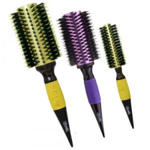 Kit 3 Escovas Profissionais Bonitta Amarelo com Roxo