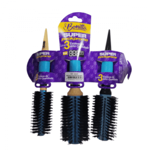 Kit 3 Escovas Profissionais Bonitta Azul
