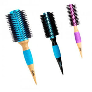 Kit 3 Escovas Profissionais Bonitta Azul Com Roxo