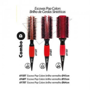 Kit 3 Escovas Profissionais Bonitta Vermelho Combo D